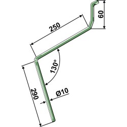 Griffe de semoir Ø10mm, droit - Amazone - 3752300