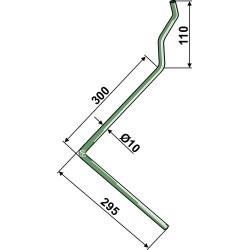 Griffe de semoir Ø10mm, droite - Amazone - 3420400