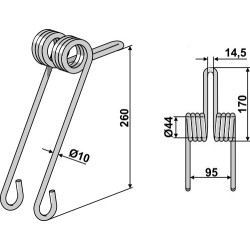 Griffe de semoir Ø10mm - Amazone - 205618 / 245205618