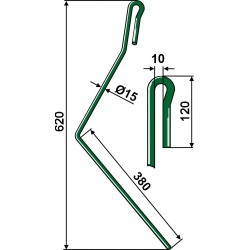 Griffe de semoir Ø15mm, gauche - Amazone - 963242