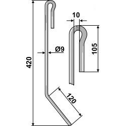 Griffe de semoir Ø9mm - Amazone - 952461
