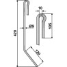 Griffe de semoir Ø9mm - Amazone - 952461