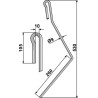 Griffe de semoir Ø9mm - extérieur droite - Amazone - 952588 / 963437
