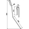 Griffe de semoir Ø9mm - extérieur gauche - Amazone - 952591 / 963435