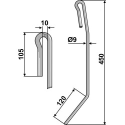 Griffe de semoir Ø9mm - Amazone - 953558