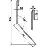 Griffe de semoir Ø9mm - Amazone - 952459