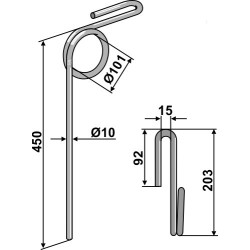 Griffe de semoir Ø10mm - Köckerling - 640497