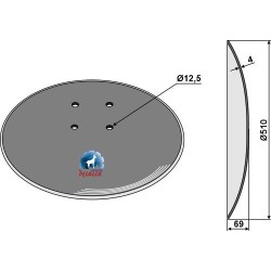 Disque lisse Ø510x4 - Niaux