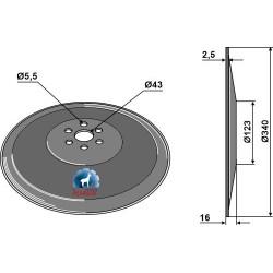 Disque de semoir Ø340x2,5 - Lemken - 3490006