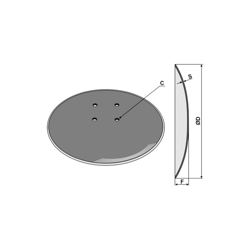 Disque de semoir Ø354x4 - Universal IHOF
