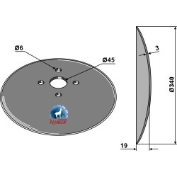 Disque de semoir Ø340x3 - Tume