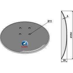 Disque lisse Ø350x4 - Niaux