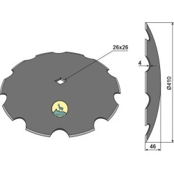 Disque crénelé Ø410x4