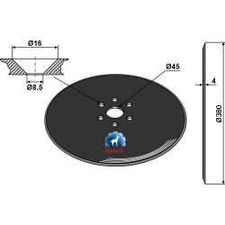 Disque de semoir Ø380x4 - Accord - AC825821