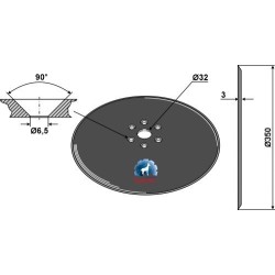 Disque de semoir Ø350x3 - Kuhn - N02502AO