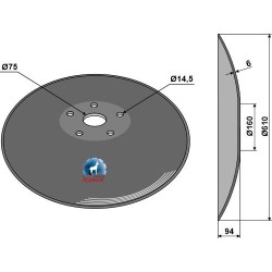 Disque lisse - Ø610x6 m. - Niaux