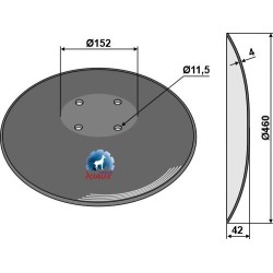 Disque lisse  - Ø460x4 - Amazone / BBG - XL041