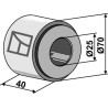 Bague en fer compl. avec palier en boi dur incorporé - Ø25mm