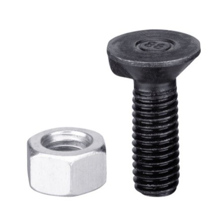 Boulon de charrue DIN 604 M8x1,25x90 et écrou hexagonal