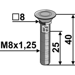 Boulon M8x1,25 - 10.9