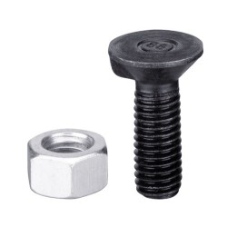 Boulon de charrue DIN 604 M8x1,25x35 et écrou hexagonal