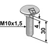 Boulon à tête bombée M10x1,5x30 sans écrou