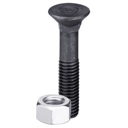 Boulon de charrue 3/8'' UNFx45 et écrou hexagonal