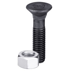 Boulon de charrue 3/8'' UNFx25 et écrou hexagonal