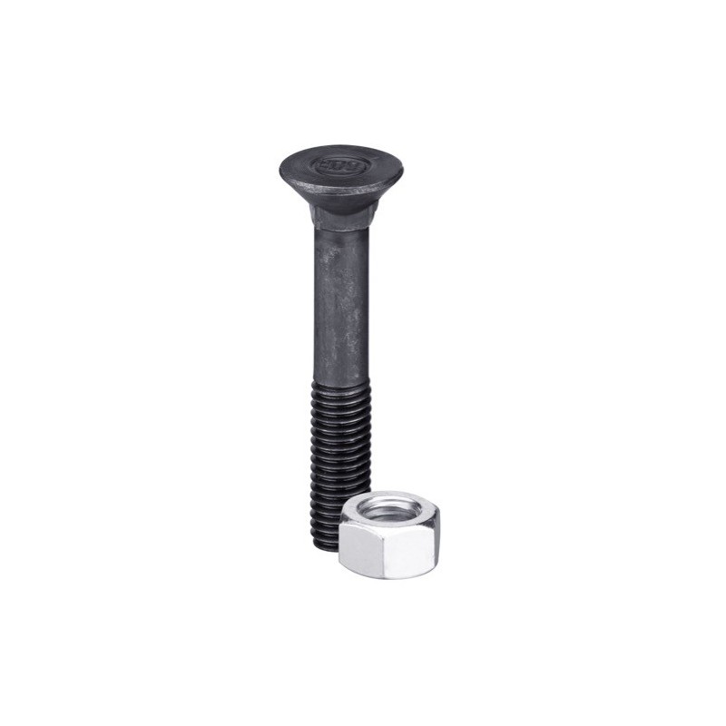 Boulon de charrue DIN608 M16x2x90 et écrou hexagonal