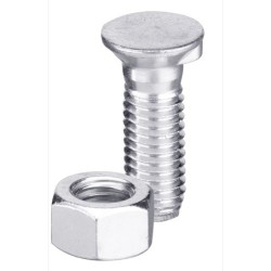 Boulon de charrue DIN 604 M16x2x110 et écrou hexagonal
