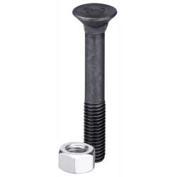 Boulon de charrue DIN608 M16x2x100 et écrou hexagonal