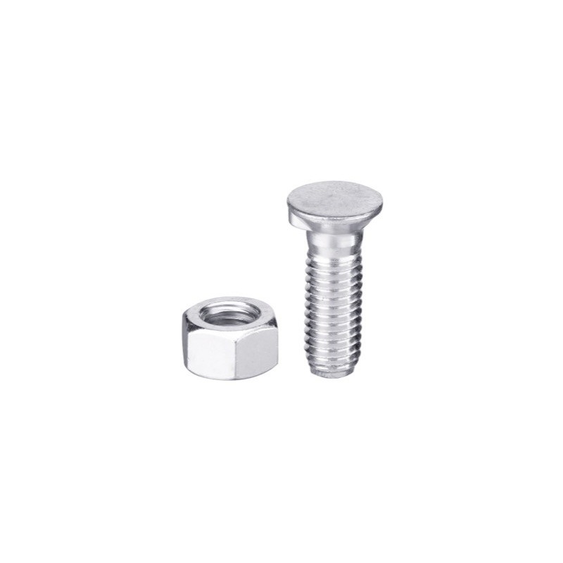 Boulon de charrue DIN604 M16x2x100 et écrou hexagonal