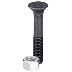 Boulon de charrue 1/2'' UNFx80 et écrou hexagonal