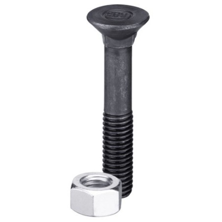 Boulon de charrue 1/2'' UNFx80 et écrou hexagonal
