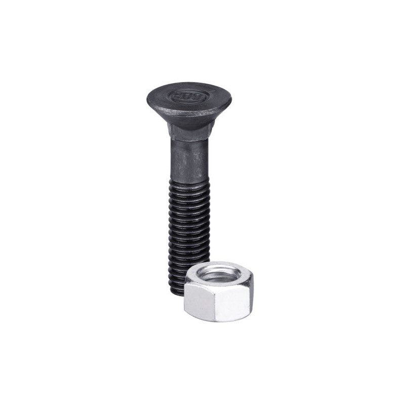 Boulon de charrue DIN608 M12x1,75x55 et écrou hexagonal - Lemken - 3015786