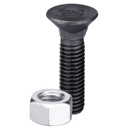 Boulon de charrue 1/2'' UNFx35 et écrou hexagonal