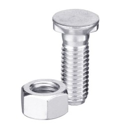 Boulon de charrue DIN 11014 M10x1,5x30 avec écrou hexagonal