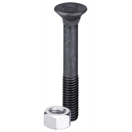 Boulon de charrue DIN608 M10x1,5x100 et écrou hexagonal