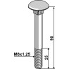 Boulon M8x1,25x90 galvanisé sans écrou