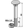 Boulon M8x1,25x80 galvanisé avec écrou