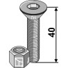 Boulon à 6 pans creux  M8x1,25