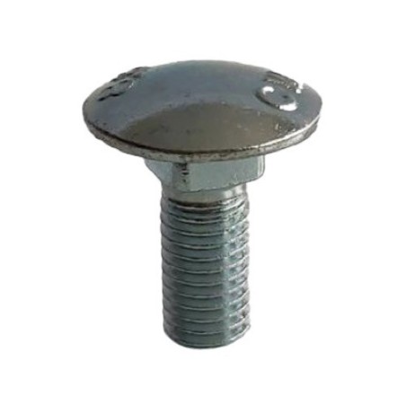 Boulon à tête bombée M8x1,25x16 - galvanisé - Kemper - 69947
