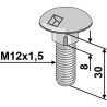 Boulon à tête bombée M12x1,5x30 sans écrou