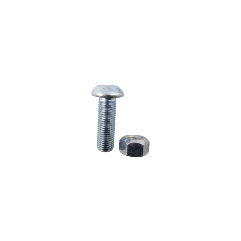 Boulon à tête bombée M16x2x50 avec six pans creux avec écrou à freinage interne
