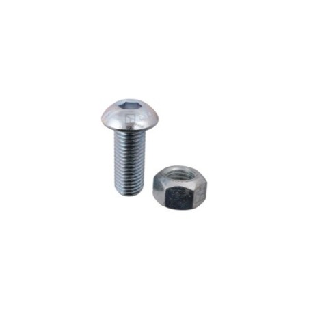 Boulon à tête bombée avec six pans creux M16x2x40 avec écrou à freinage interne