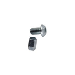 Boulon à tête bombée avec six pans creux M12x1,75x20 - galvanisé - avec écrou