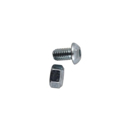 Boulon à tête bombée avec six pans creux M12x1,75x20 - galvanisé - avec écrou