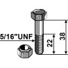 Boulon avec écrou à freinage interne - 5/16''UNF - Bomford