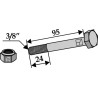 Boulon avec écrou à freinage interne - 3/8''UNF - Bomford