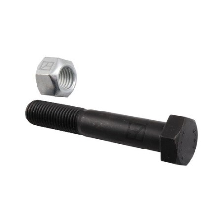 Boulon à tête hexagonale M20x2,5x120 avec écrou à freinage interne - Agromec - Schraube: 3002392 - Mutter: 1012420